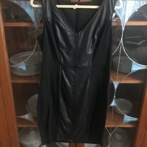 Torrid faux leather little black dress